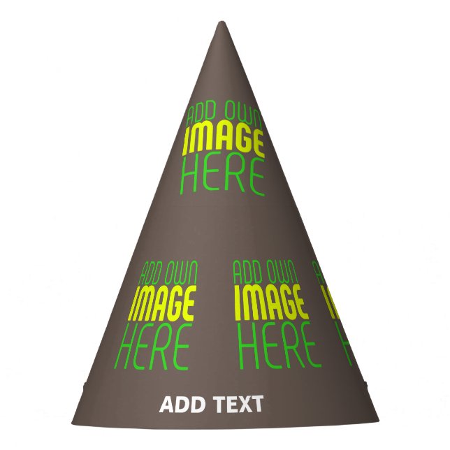 CHAPÉU DE FESTA MODELO DE TEXTO DE IMAGEM DE CAFÉ SIMPLES EDITÁVEL (Frente)
