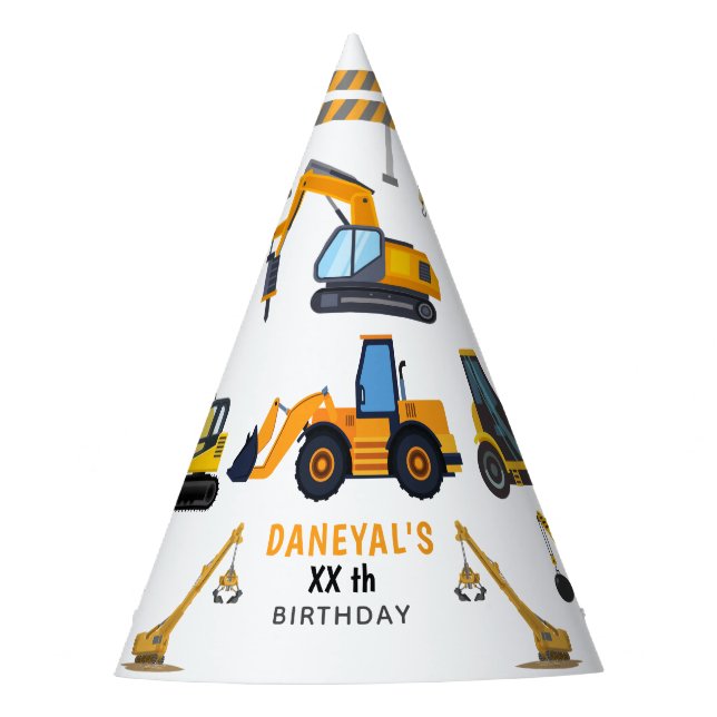 Chapéu De Festa Modern Construction Simple Kid's Birthday (Frente)
