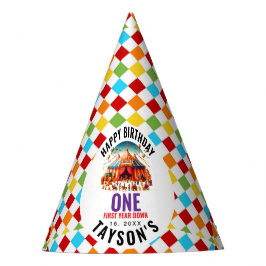Chapéu De Festa Modern Cute Circus Carnival 1st Birthday