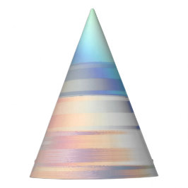 Chapéu De Festa Moderno Pastel Rainbow Mermaid Unicorn Holographic