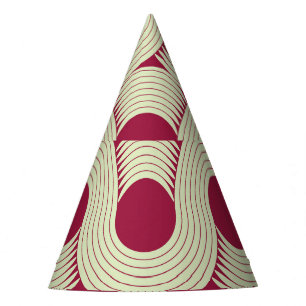 Chapéu De Festa Moebius Stripe: Azulejo Vermelho Infinito