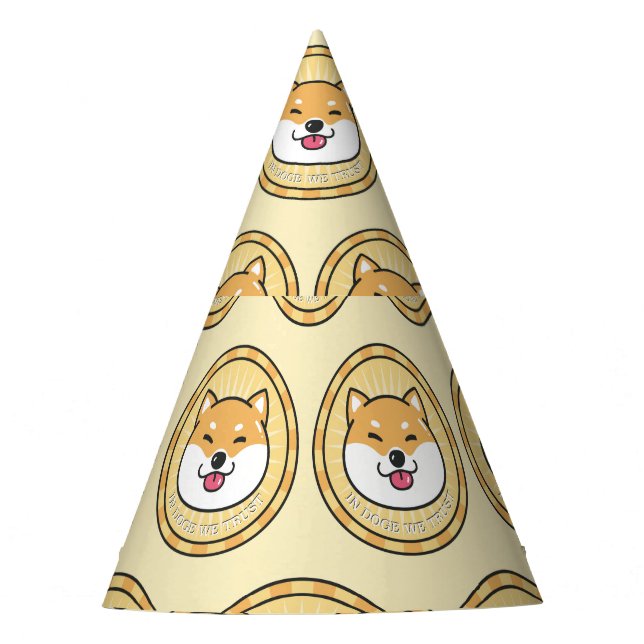 Chapéu De Festa Moedas de Cães: Fundo de Moeda Criptográfica (Frente)