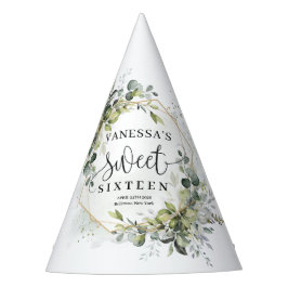 Chapéu De Festa Moldura de dourado-verde-alvejante doce 16º