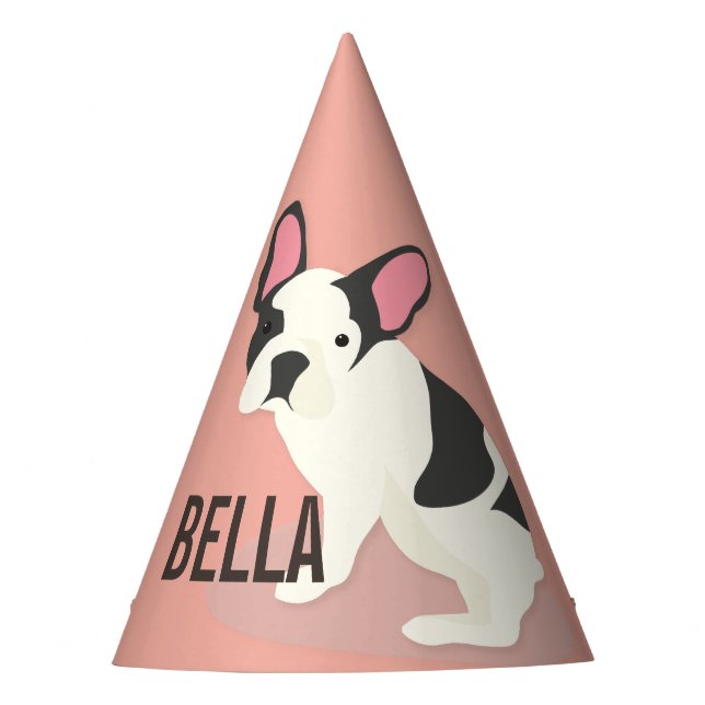 Chapéu De Festa Monograma.O Bulldog Francês Bonito. (Frente)