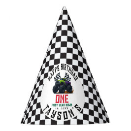 Chapéu De Festa Monster Trucks 1st Birthday Vroom Party
