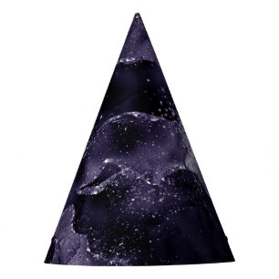 Chapéu De Festa Moody Agate Midnight Indigo Profundo Glam