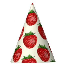 Chapéu De Festa Morango, Morangos Vermelhos, Fruta, Folha