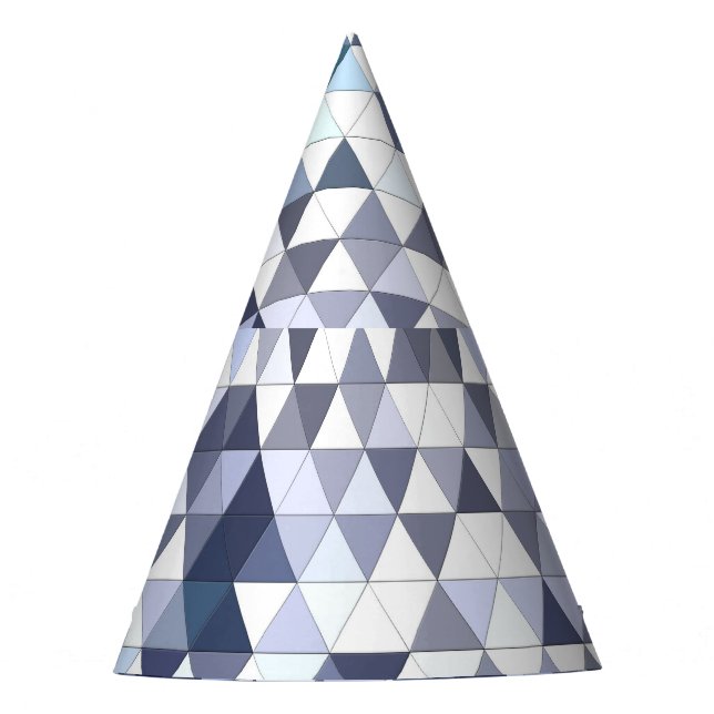Chapéu De Festa Mosaico triangular geométrico colorido: abstrato b (Frente)