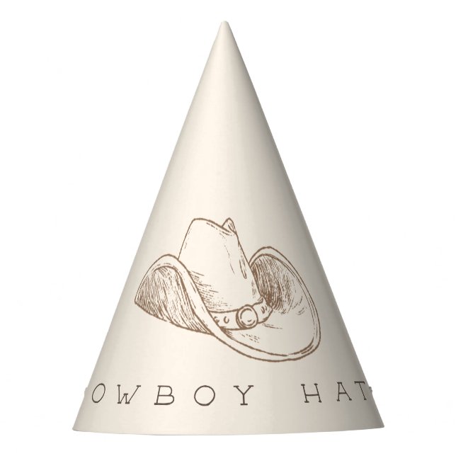 Chapéu De Festa My First Rodeo Western Birthday Cowboy Party Hat (Frente)