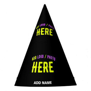 CHAPÉU DE FESTA NA MODA MODERNO PERSONALIZÁVEL NEGRO VERIFICADO CO
