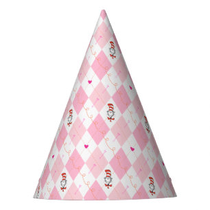 Chapéu De Festa Namorados Dr. Seuss Gárgula Rosa O Gato em H