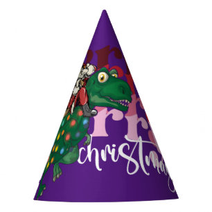 Chapéu De Festa Natal do carregando de Dinossaur Papai Noel