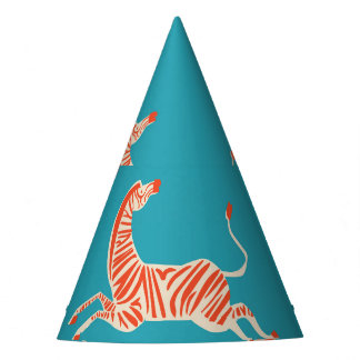 Chapéu De Festa Neon Zebra: Retro Colorida Sem Costura