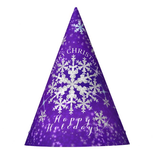 Chapéu De Festa Neve Fala Branco Puro (Frente)