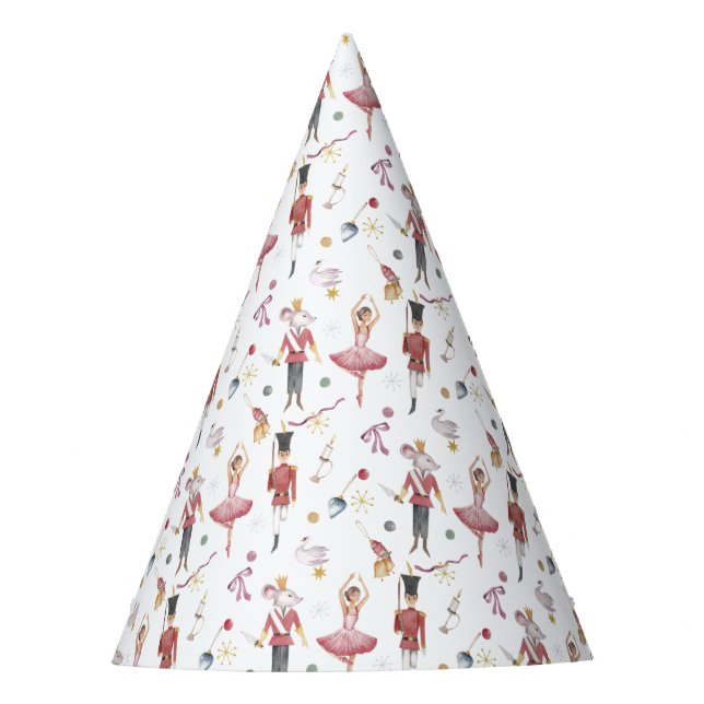 Chapéu De Festa Nome personalizado Nutcracker Balé Ballerina Natal (Frente)