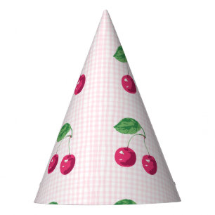 Chapéu De Festa "Nossa doce cereja", aniversário rosa e verde