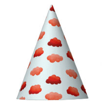 Nuages oranges à l'aquarelle