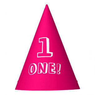 Chapéu De Festa Número personalizado rosa-quente bonito, número de