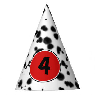 Chapéu De Festa O Dalmatian vermelho branco preto mancha a festa