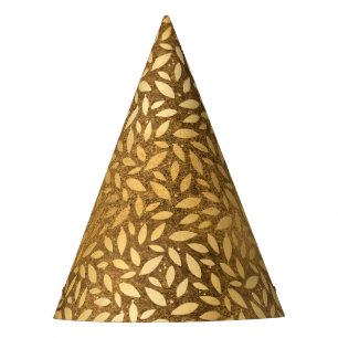 Chapéu De Festa O ouro chamativo sae do teste padrão da folha do