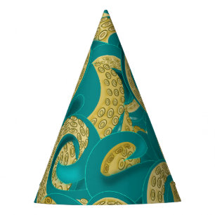 Chapéu De Festa Octopus Art - Tentáculos - Desenho Migrado