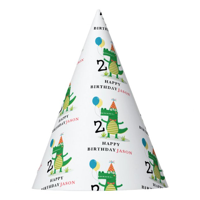 Chapéu De Festa Oh Alligador de Cute Snap no Aniversário de crianç (Frente)