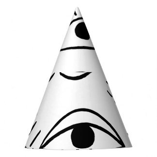 Chapéu De Festa Olho de rabisco, padrão criativo e uniforme.