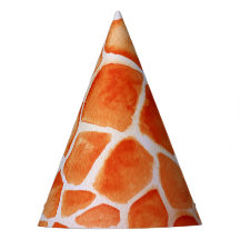 Orange Watercolor Giraffe Impressão Birthday