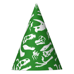 Chapéu De Festa Ossos de dinossauro (verde)