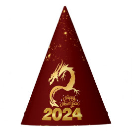 Chapéu De Festa Ouro 2024 Vermelho Dragão Chinês