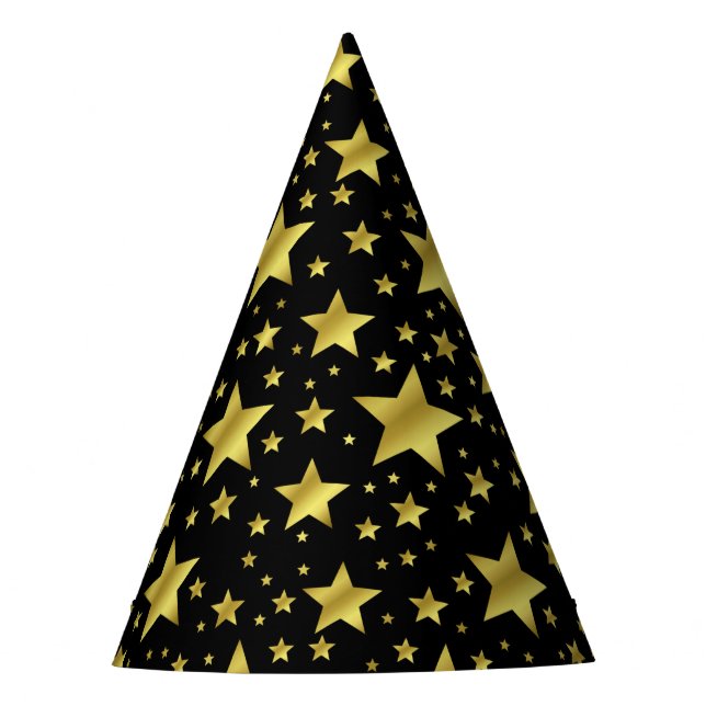 Chapéu De Festa Ouro Stars Party Hat (Frente)