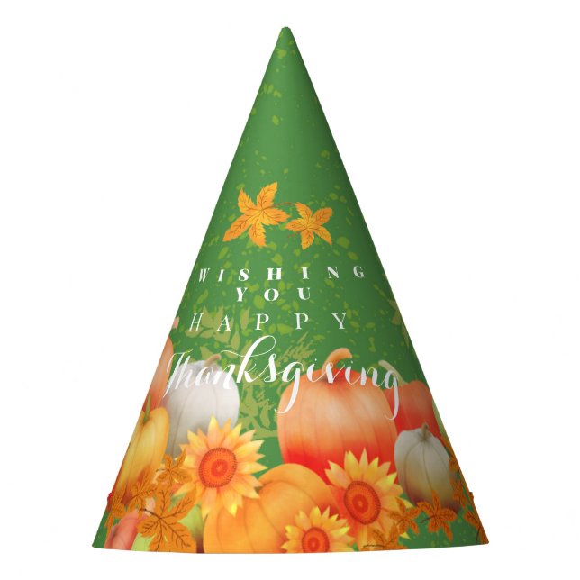 Chapéu De Festa Outono - Ação de Graças Verde (Frente)