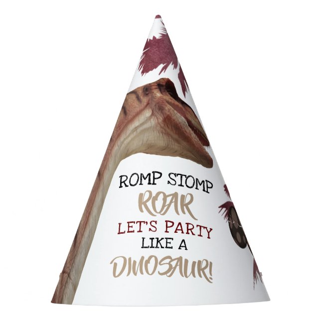 Chapéu De Festa Ovos Dino, Festa de aniversário de Dinossauro Infa (Frente)