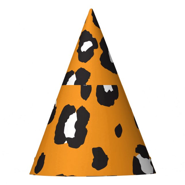 Chapéu De Festa Padrão Clássico de Impressão Leopardo (Frente)