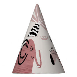 Chapéu De Festa padrão com elefantes fofos e girafas gigantes