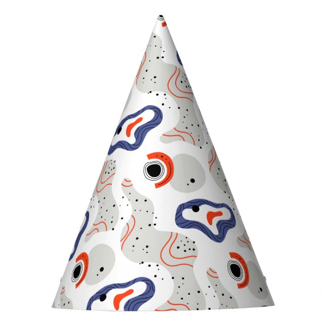 Chapéu De Festa Padrão de Abstrato de na moda e Curbs (Frente)