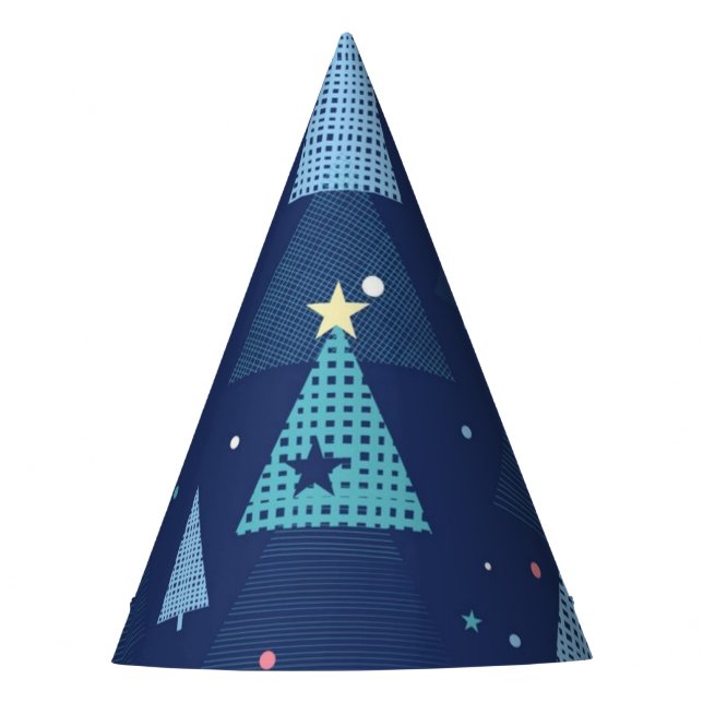 Chapéu De Festa padrão de árvore de Natal (Frente)