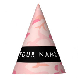 Chapéu De Festa Padrão de Camuflagem Rosa, Seu nome, Personalize