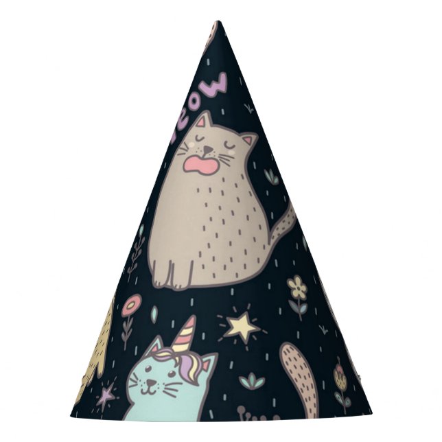 Chapéu De Festa Padrão de Cat (Frente)