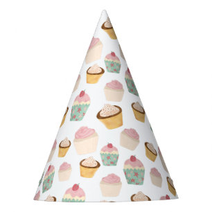 Chapéu De Festa Padrão de cupcake de aniversário bonito