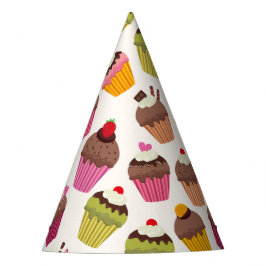 Chapéu De Festa Padrão de cupcake, Padrão de Muffin, Chocolate, Co