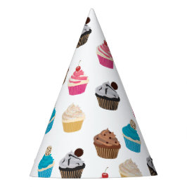 Chapéu De Festa Padrão de Cupcakes Cute Coloridos