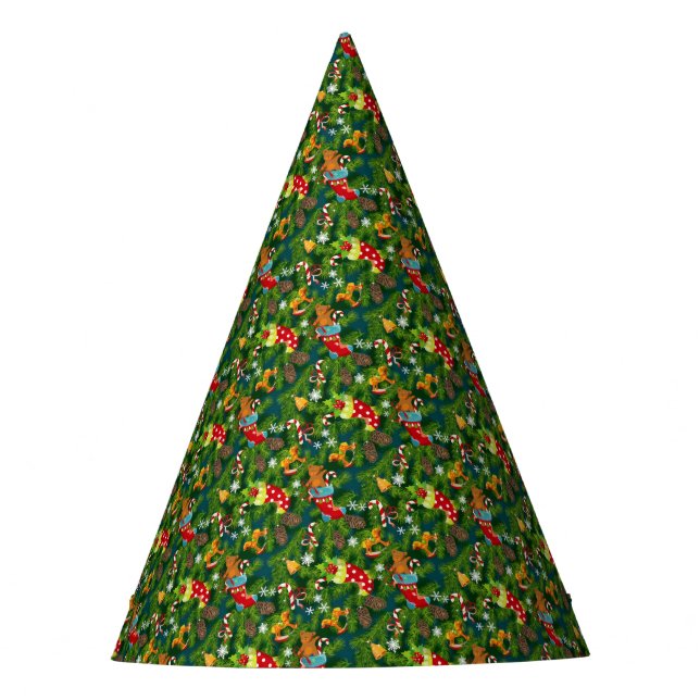 Chapéu De Festa Padrão de decorações de Natal (Frente)