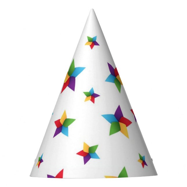 Chapéu De Festa Padrão de estrelas (Frente)
