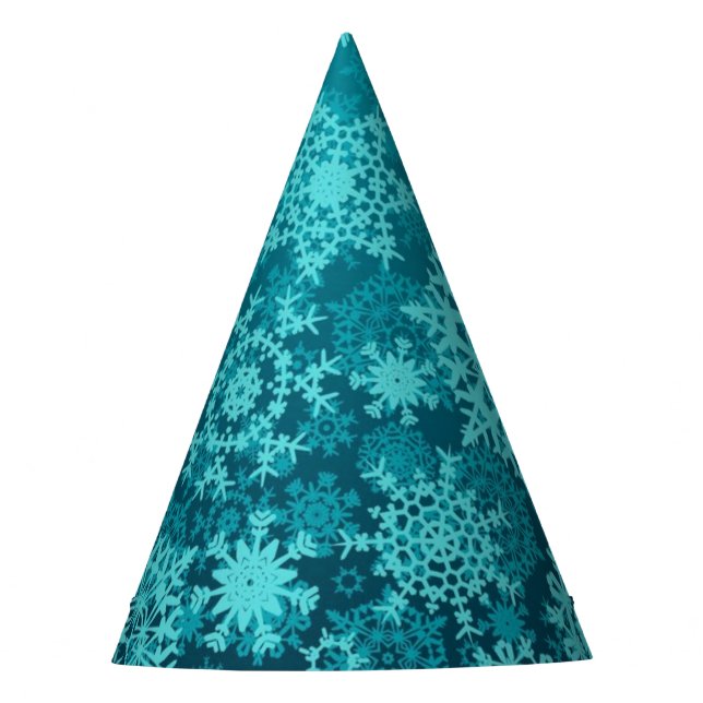 Chapéu De Festa Padrão de flocos de neve (Frente)
