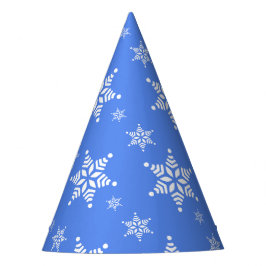 Chapéu De Festa Padrão de flocos de neve, flocos de neve brancos,