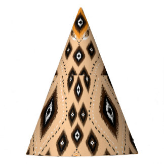 Chapéu De Festa Padrão de Folclore Geométrico Geométrico Ikat