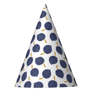 Chapéu De Festa Padrão de Fruta da bomba voadora Abstrato azul mar