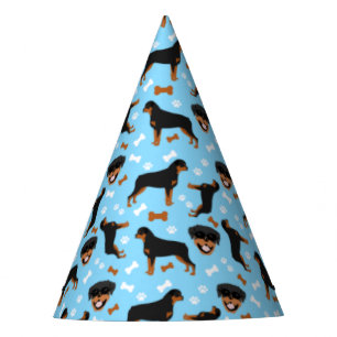 Chapéu De Festa Padrão de impressão rottweiler Rottie Blue Boy