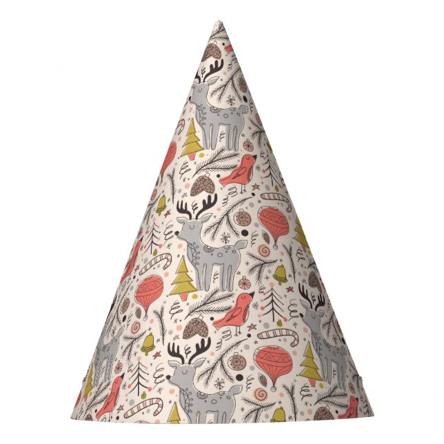 Chapéu De Festa Padrão de Natal (Frente)